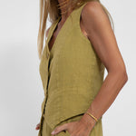 Aira - Vest with Buttons & Wide-Leg Pants Set — view 10