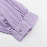 Purple - Set with Buttons and Lightweight Shorts — view 8