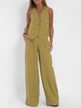 Aira - Vest with Buttons & Wide-Leg Pants Set — view 3