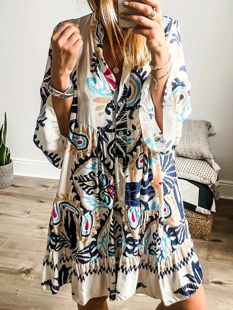 Veronique - Bohemian Tunic Dress — view 4