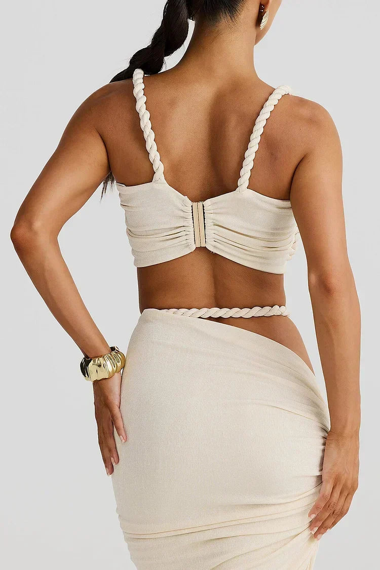 Alani - Ruched Maxi Skirt with Cut-Outs — view 3