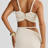 Alani - Ruched Maxi Skirt with Cut-Outs — view 3