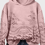 Hooded Sweatshirt in Lace — view 4