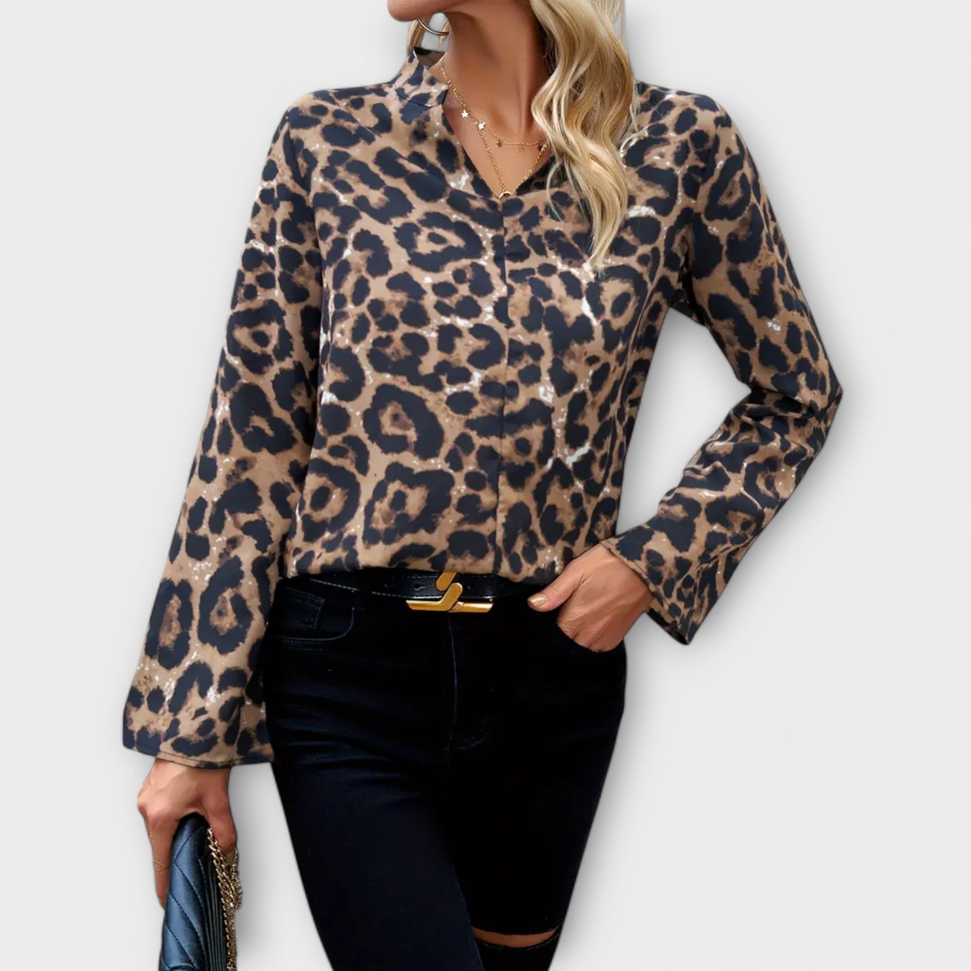Catarina - Casual Leopard Blouse — view 2