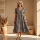 Bexley - Casual Summer Dress with V-Neck — view 8