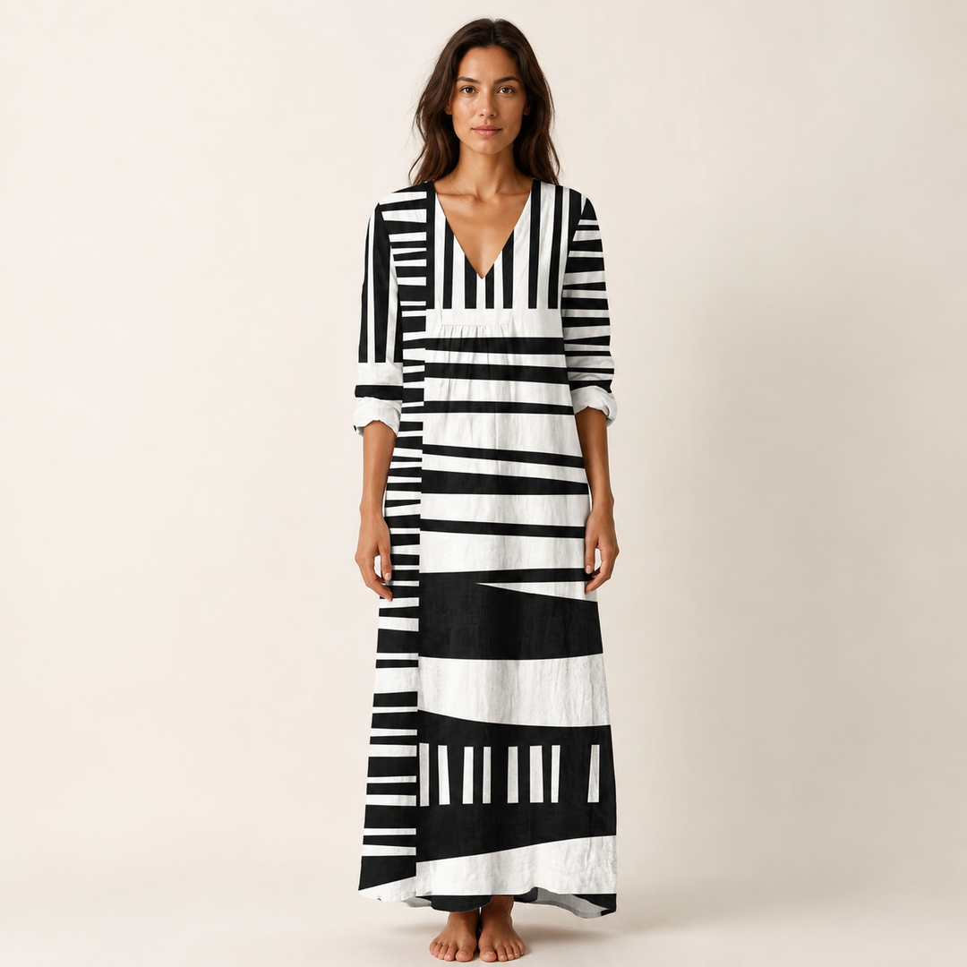 Ariadna – Dress with Graphic Print — view 2