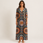 Elisa – Midi Dress with Geometric Pattern — view 2
