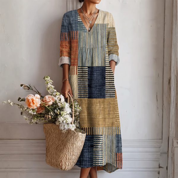 Sara – Dress with Abstract Pattern
