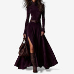 Élodie | Elegant Maxi Dress with Belt Included — view 2