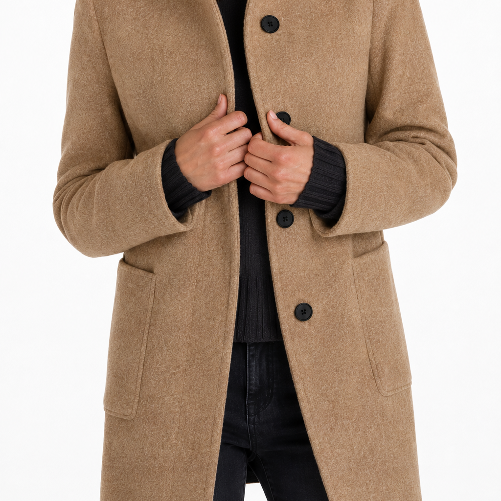 Anja | Classic Coat with High Collar — view 2