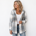 Katja | Checked Hooded Jacket — view 2