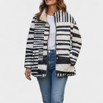 Ulla™ | Quilted Jacket in Stripe Mix — view 2