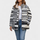 Ulla™ | Quilted Jacket in Stripe Mix — view 2