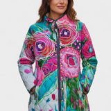 Roswitha™ | Quilted Jacket with Flowers in Pink — view 2