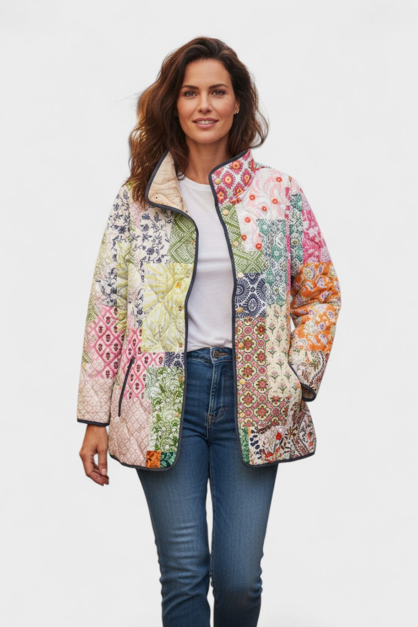 Minna™ | Quilted Jacket in Patchwork Style — view 2