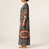 Elisa – Midi Dress with Geometric Pattern — view 3