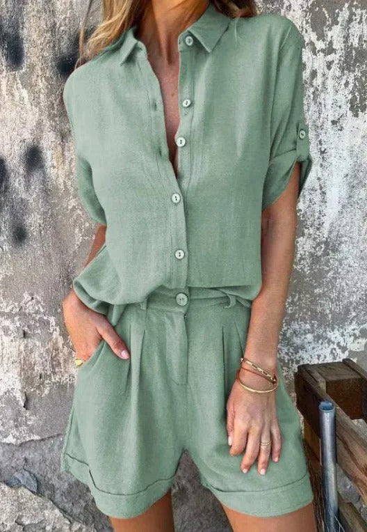 Melda - Lightweight Button-Up Set — view 4