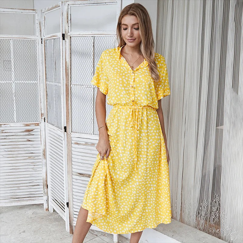 Faelina - Printed Summer Dress — view 5