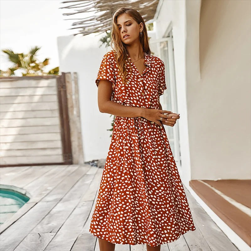 Faelina - Printed Summer Dress — view 2