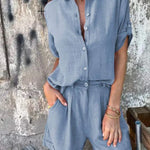 Melda - Lightweight Button-Up Set — view 5