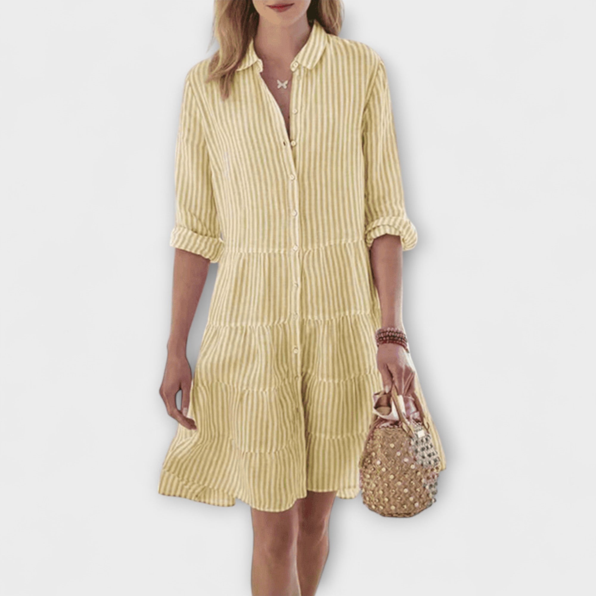 Nadie - Lightweight Striped Dress — view 3