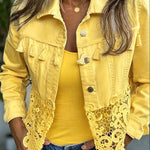 Bettina™ | Short Jacket with Openwork Hem — view 6