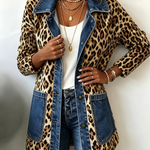 Regina™ | Long Jacket with Leopard Print — view 3