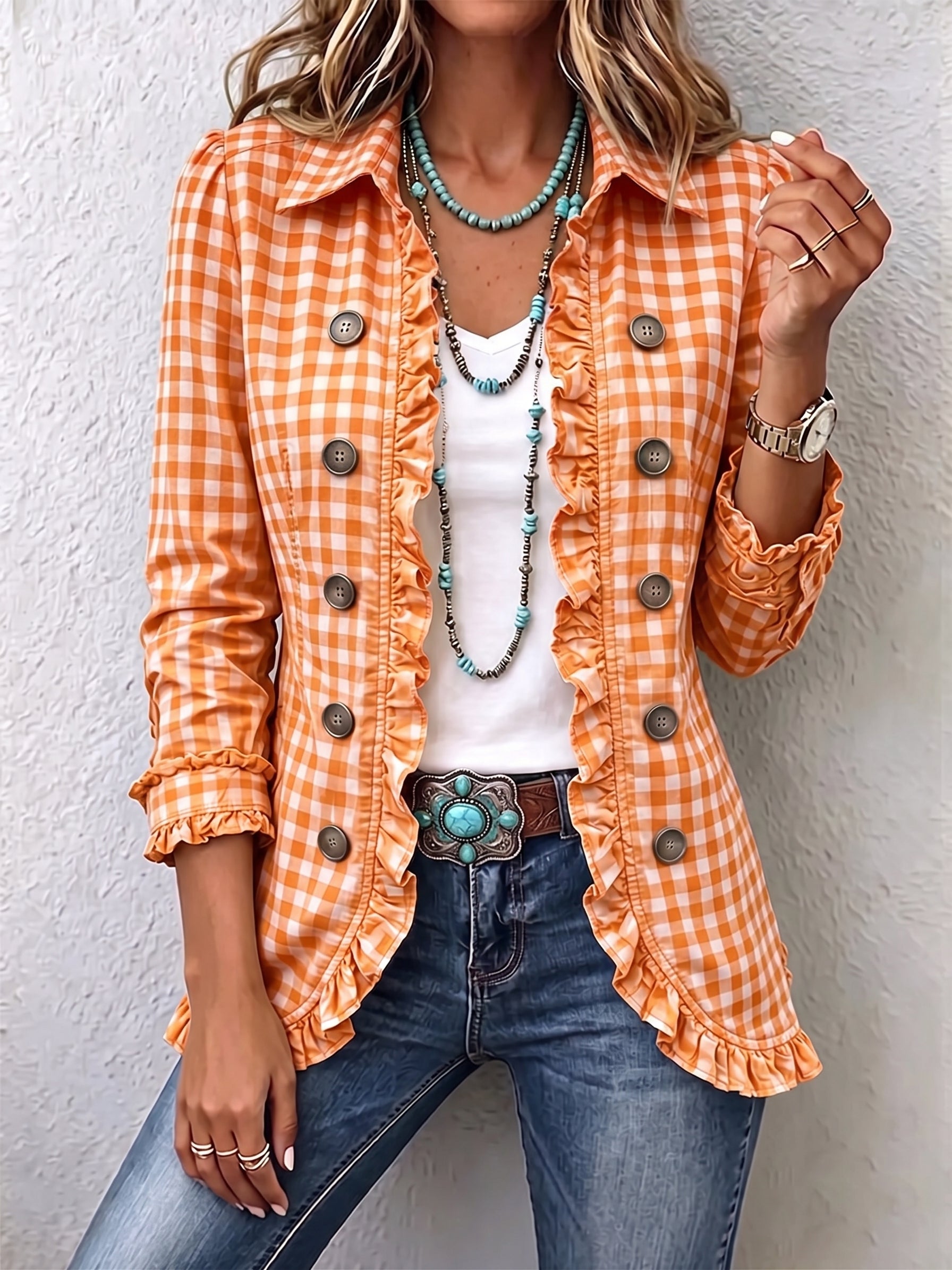 Elke™ | Vichy Check Blazer — view 6