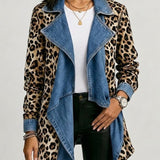 Silke™ | Cascading Jacket with Leopard Print — view 2