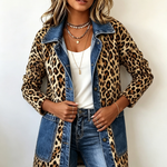 Regina™ | Long Jacket with Leopard Print — view 2