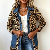Regina™ | Long Jacket with Leopard Print — view 2