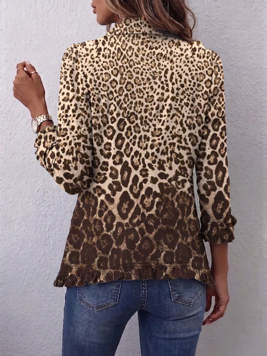 Erika™ | Blazer with Leopard Print