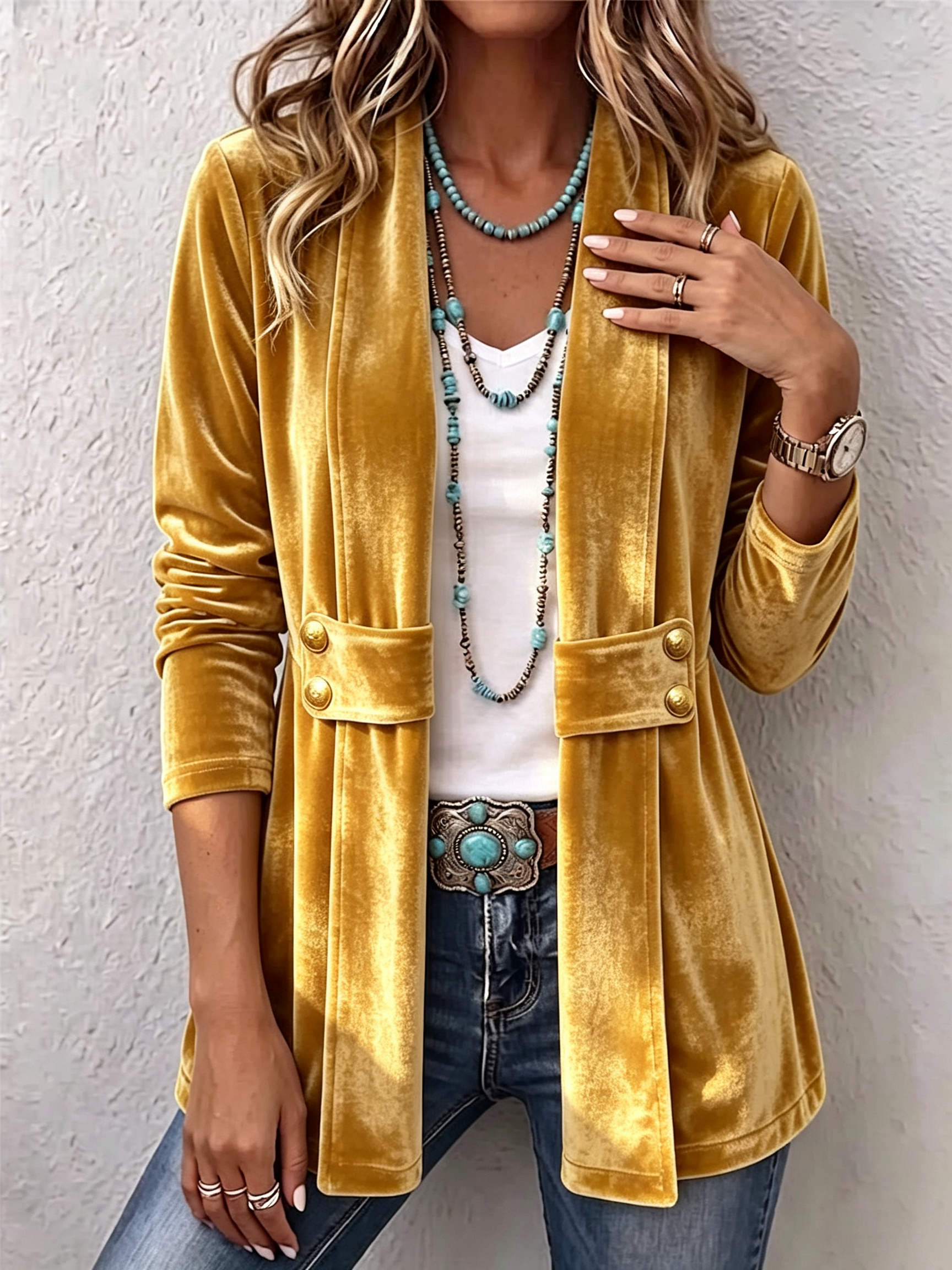 Katrin™ | Open Blazer with Shimmer — view 5