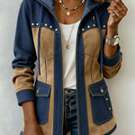 Beate™ | Hooded Jacket in Patchwork Style — view 2