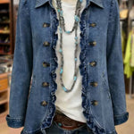 Dagmar™ | Blue Blazer with Flounce