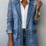 Doris™ | Blazer with Openwork Flowers — view 2