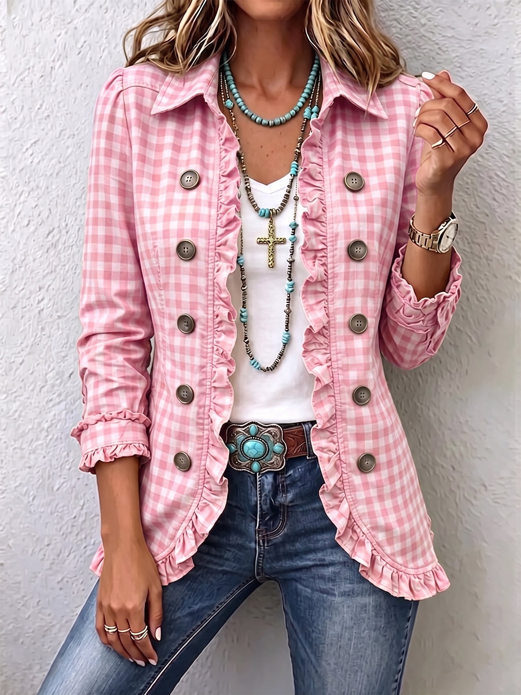 Elke™ | Vichy Check Blazer — view 3