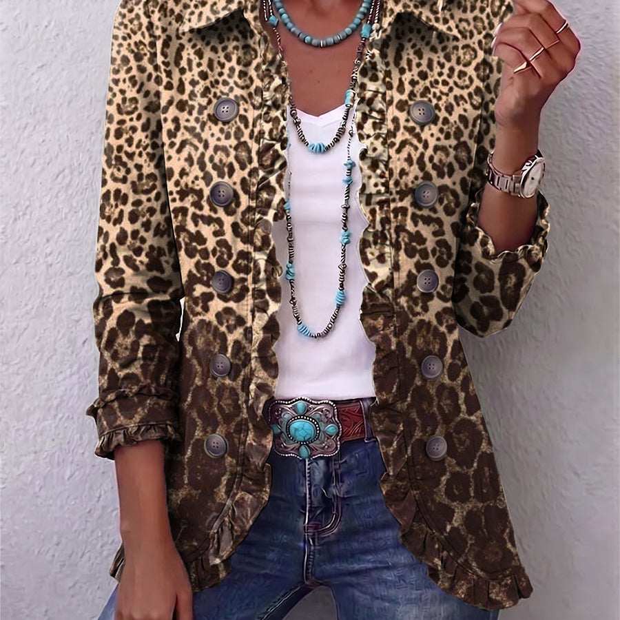Erika™ | Blazer with Leopard Print — view 2