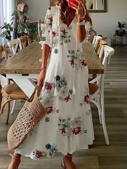 Michaela - Boho Dress with Tummy Coverage — view 8