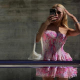 Cecilia - Strapless Floral Dress — view 10
