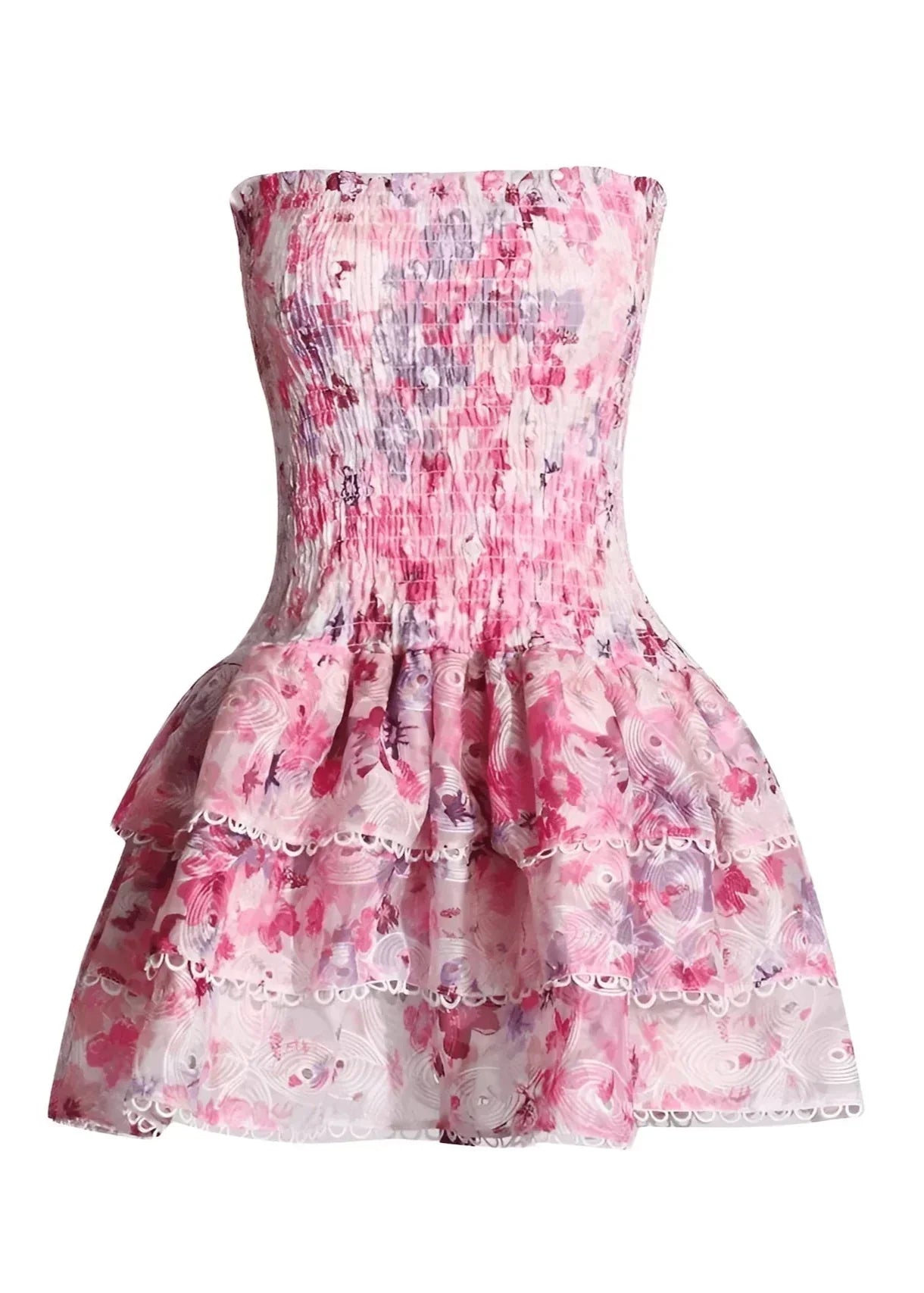 Cecilia - Strapless Floral Dress — view 14
