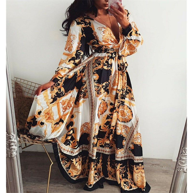 Faye - Boho Printed Dress — view 8