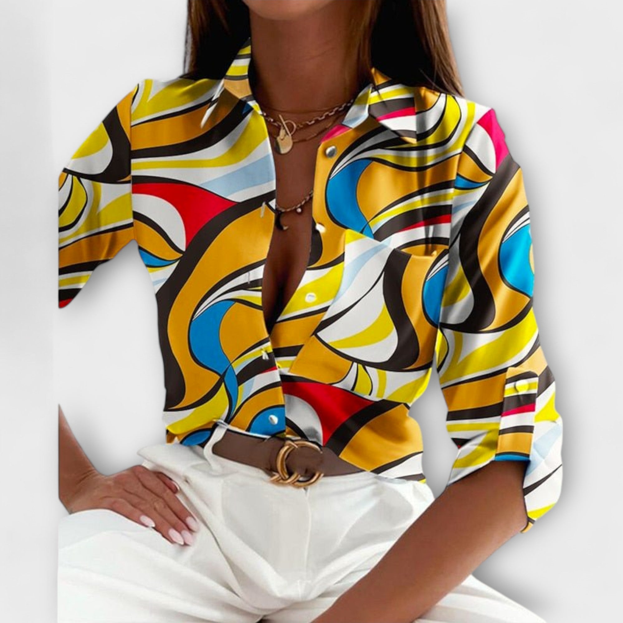 Romina - Classic Collar Blouse — view 14