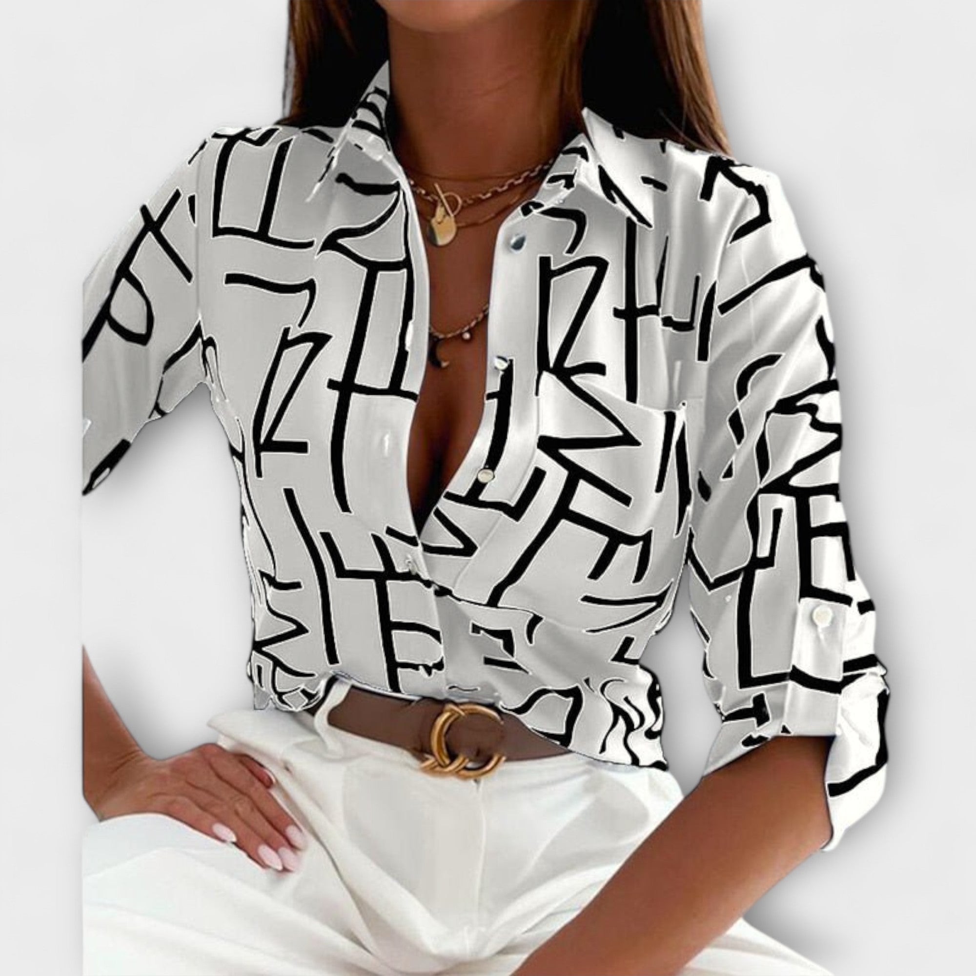 Romina - Classic Collar Blouse — view 3