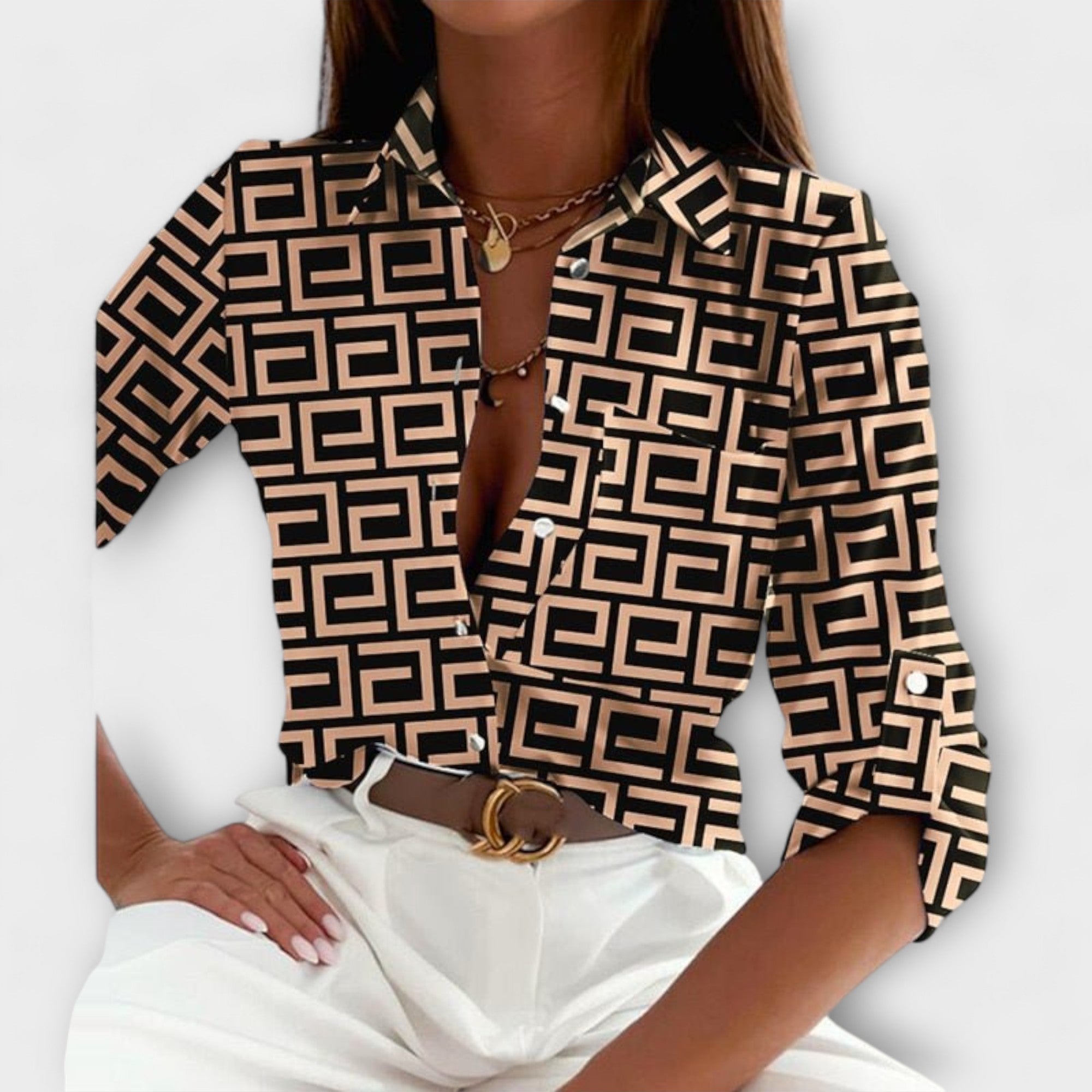 Romina - Classic Collar Blouse — view 11