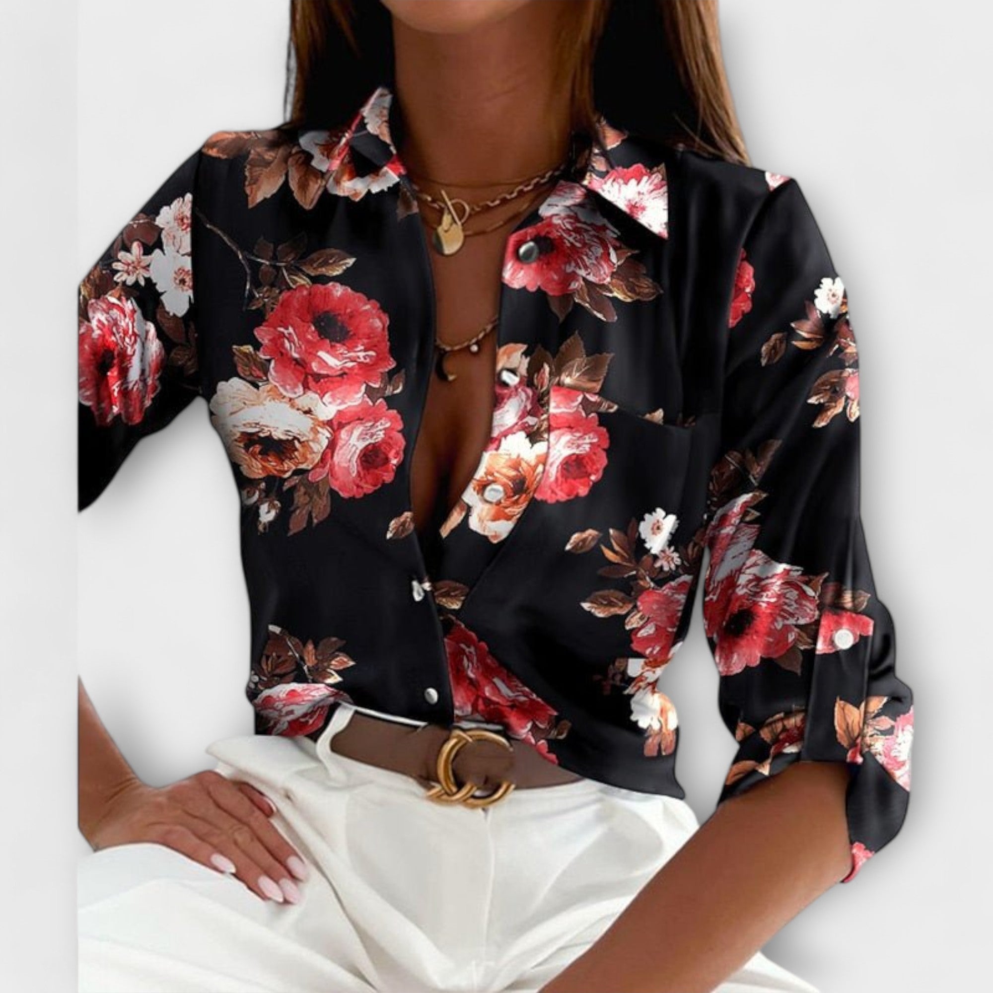 Romina - Classic Collar Blouse — view 6