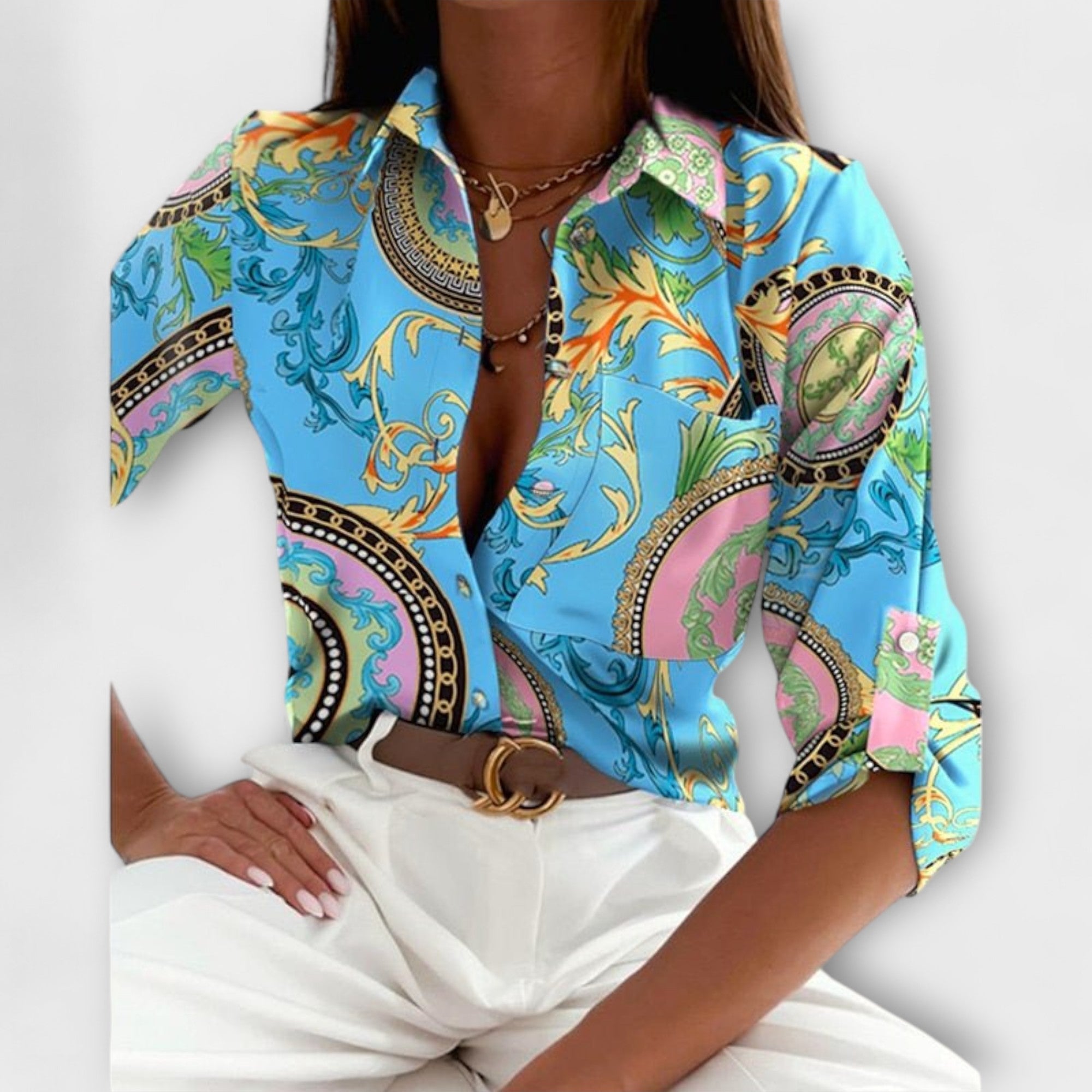 Romina - Classic Collar Blouse — view 8